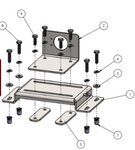 Custom Encoder mounting brackets (qty 4) with hardware